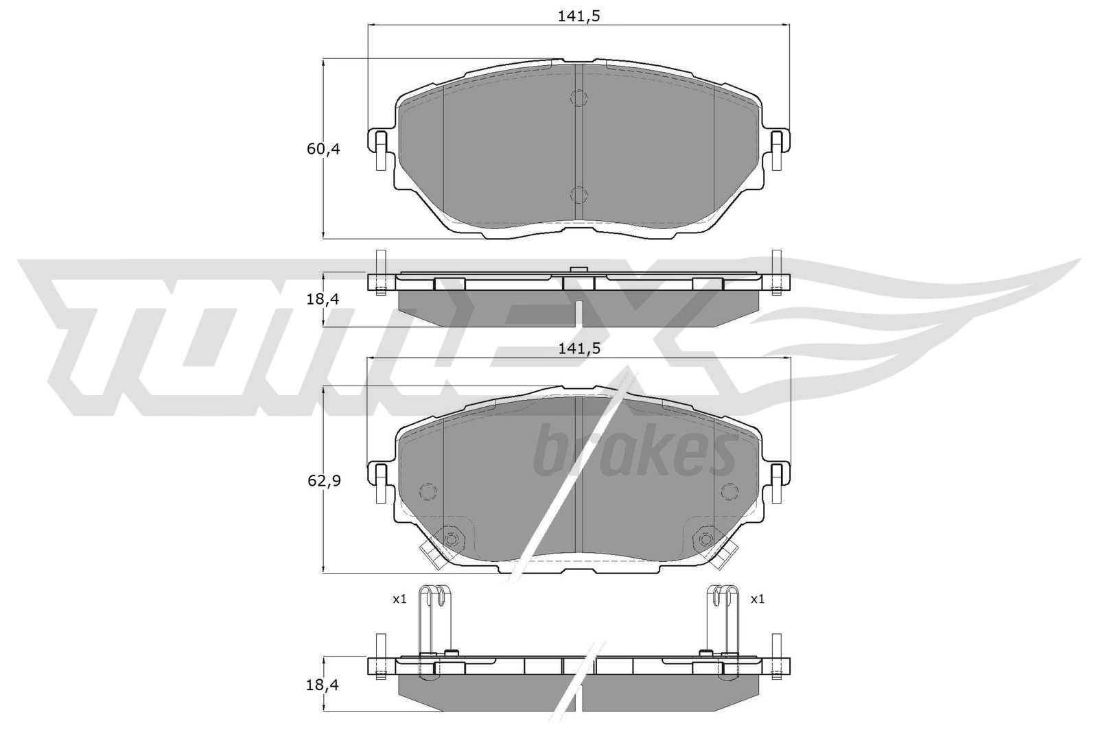 TOMEX Brakes TX 19-63 Sada...